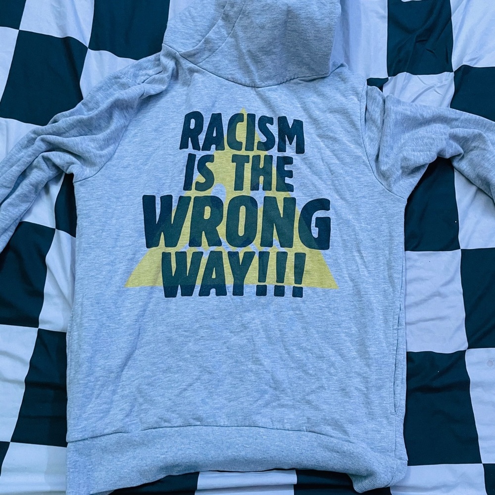 Racism is the wrong way hoodie